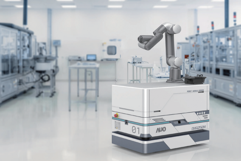 PA视讯整合AI人工智慧、IoT物聯網與Cloud雲端平台服務，開發模組化AMR 250M自主移動機器人，滿足多元自動化生產需求，在智慧工廠中扮演著串接和搬運的角色